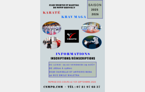 Permanences inscriptions saison 2025 / 2026