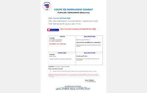 Programme Coupe de Normandie de Karaté Pupilles/Benjamins