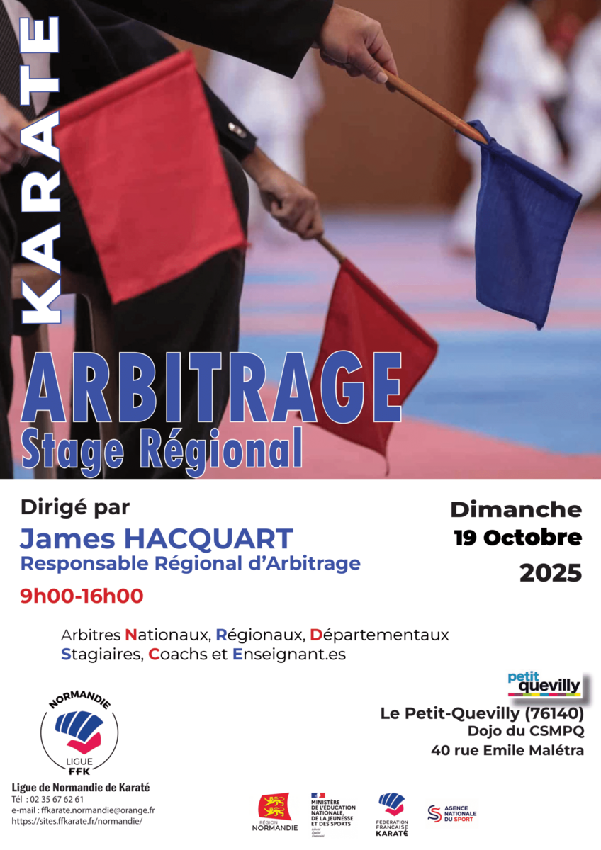 Stage régional d'arbitrage karaté