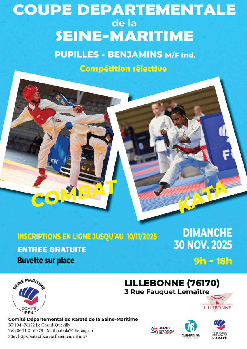 Coupe départementale de Karaté Pupilles/Benjamins