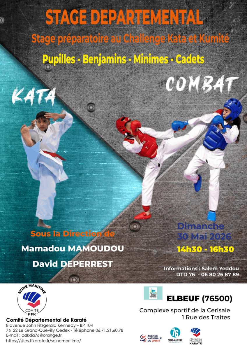 Stage de karaté pupilles à cadets