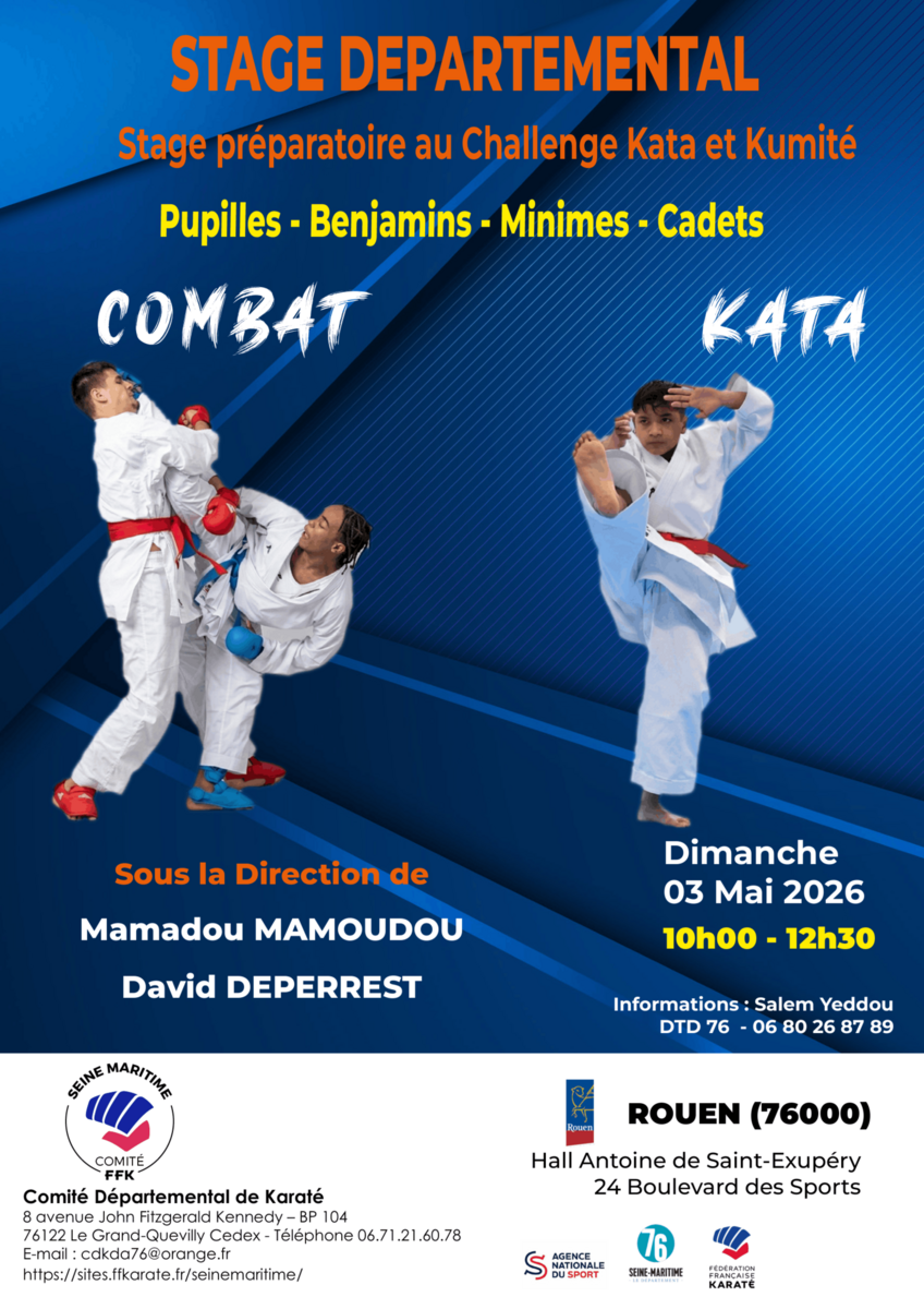 Stage de karaté pupilles à cadets