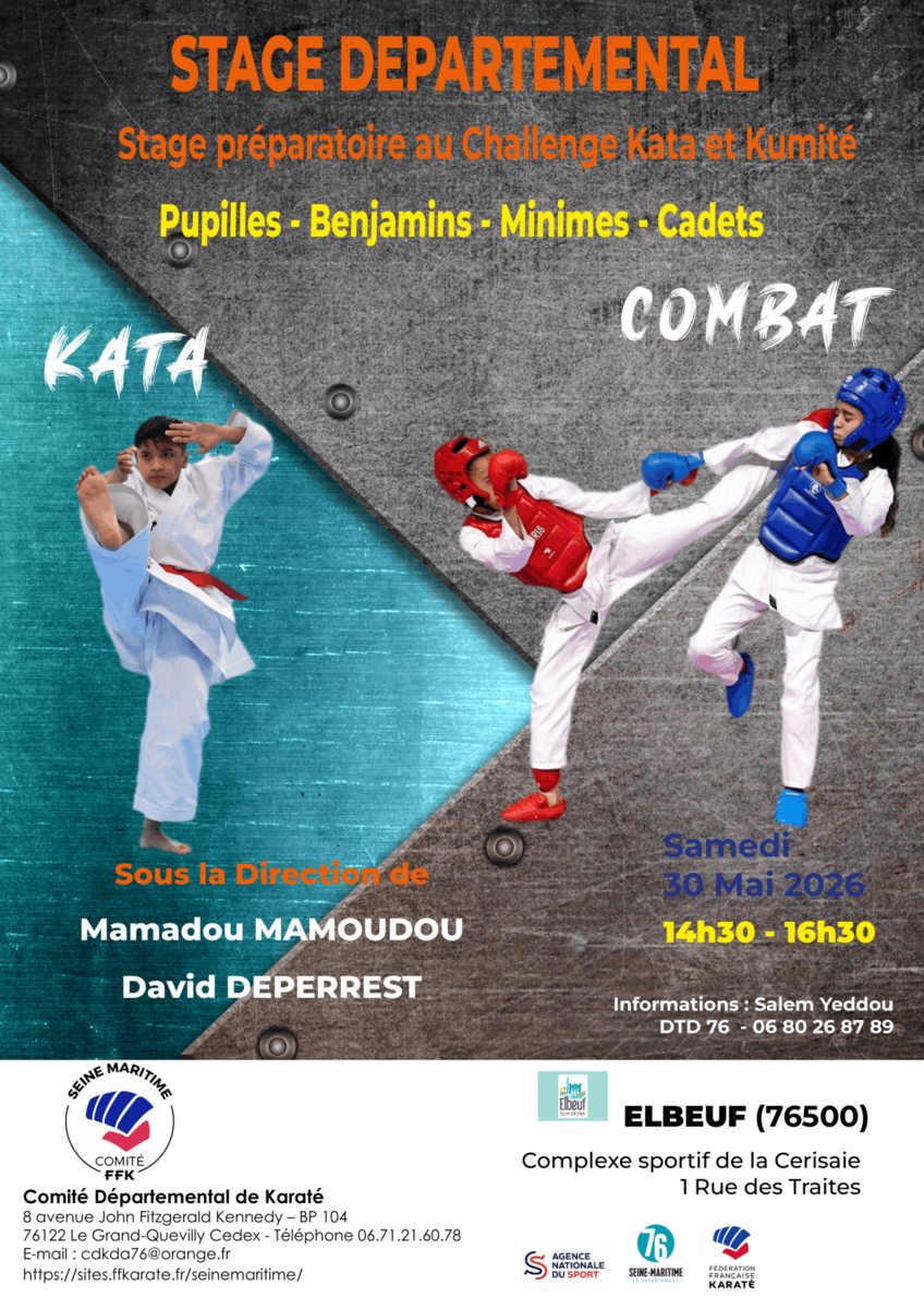 Stage de karaté pupilles à cadets